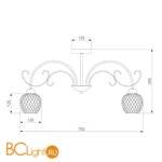 Потолочная люстра Eurosvet Benita 30142/8 хром - Схема