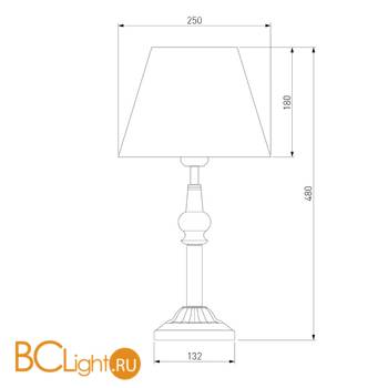 Настольная лампа Eurosvet Berlin 01061/1 белый с золотом - Схема