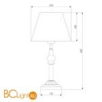 Настольная лампа Eurosvet Berlin 01061/1 белый с золотом - Схема