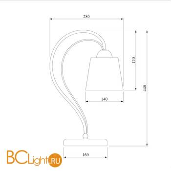 Настольная лампа Eurosvet Betty 01014/1 белый - Схема