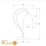 Настольная лампа Eurosvet Betty 01014/1 белый - Схема