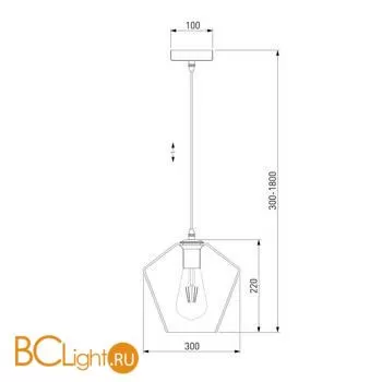Подвесной светильник Eurosvet Blake 50198/1 золото - Фото 3