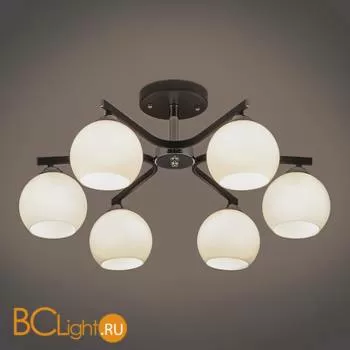 Потолочная люстра Eurosvet Blasco 30145/6 хром/венге - Фото 0