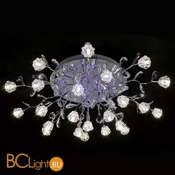 Потолочная люстра Eurosvet Bloomy 80115/23 хром/синий+красный+фиолетовый - Фото 0