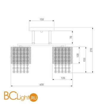 Потолочная люстра Eurosvet Bonnie 30137/3 золото - Схема