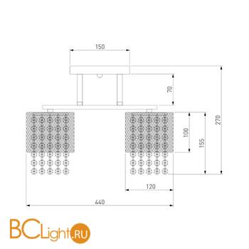 Потолочная люстра Eurosvet Bonnie 30137/5 золото - Схема