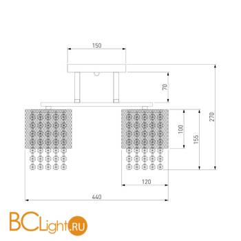 Потолочная люстра Eurosvet Bonnie 30137/5 хром - Схема