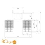 Потолочная люстра Eurosvet Bonnie 30137/5 хром - Схема