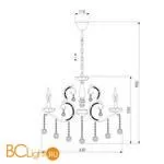 Люстра Eurosvet Brezza 10107/5 хром - Фото 3