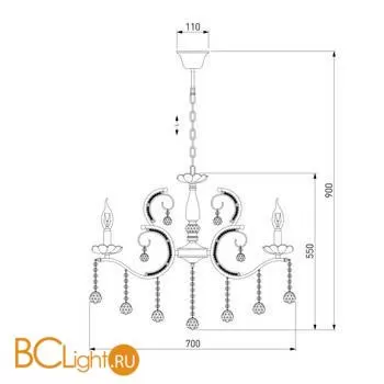 Люстра Eurosvet Brezza 10107/8 хром - Фото 3