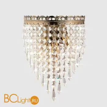 Настенный светильник Eurosvet Bridin 10016/3 античная бронза/прозрачный хрусталь Strotskis