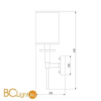 Бра Eurosvet Brielle 60132/1 хром a057580 - Фото 2