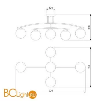 Люстра Eurosvet Bronx 30170/5 хром - Фото 2