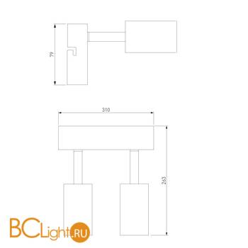 Бра Eurosvet Bronze 20063/2 античная бронза 18W - Схема