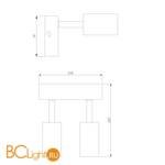 Бра Eurosvet Bronze 20063/2 античная бронза 18W - Схема