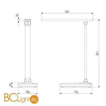 Настольная лампа Eurosvet Brooklyn 80423/1 серебристый - Фото 4