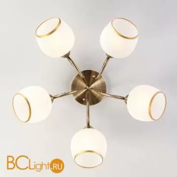 Потолочная люстра Eurosvet Brooksy 30159/5 античная бронза - Фото 0