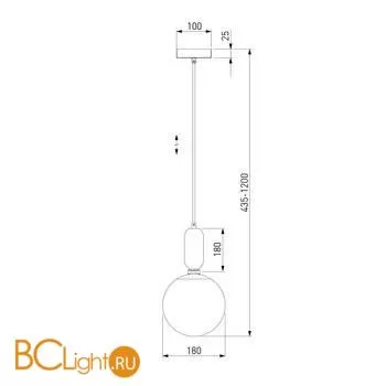 Подвесной светильник Eurosvet Bubble 50197/1 черный жемчуг - Фото 2