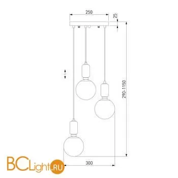 Подвесной светильник Eurosvet Bubble 50151/3 черный a056845 - Фото 2