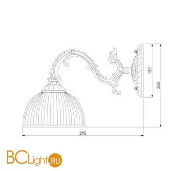 Бра Eurosvet Caldera 60106/1 античная бронза - Фото 2