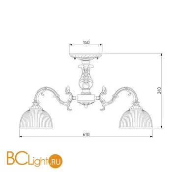 Люстра Eurosvet Caldera 60106/5 античная бронза - Фото 1