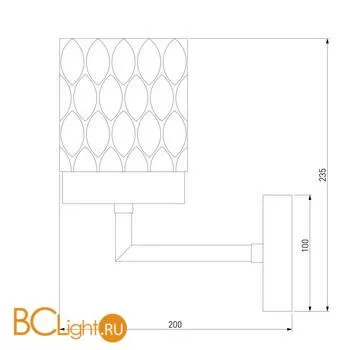 Бра Eurosvet Calle 60127/1 латунь a057085 - Фото 0