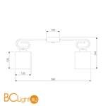 Потолочная люстра Eurosvet Camila 30143/5 латунь - Схема