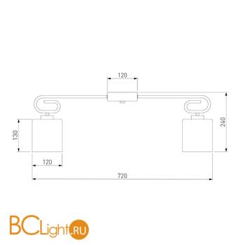Потолочная люстра Eurosvet Camila 30143/8 латунь - Схема