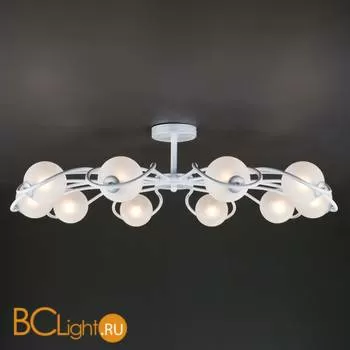 Потолочная люстра Eurosvet Camomile 70089/10 белый с серебром - Фото 0