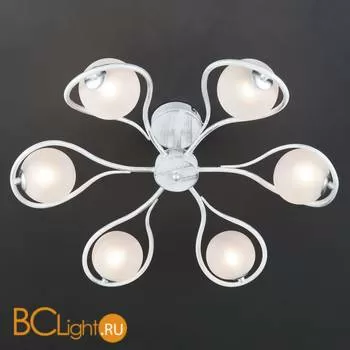 Потолочная люстра Eurosvet Camomile 70089/6 белый с серебром - Фото 2