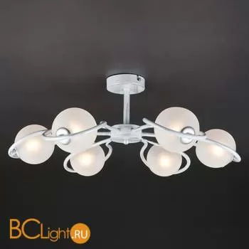 Потолочная люстра Eurosvet Camomile 70089/6 белый с серебром - Фото 1
