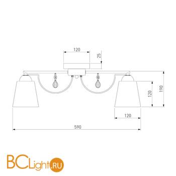 Потолочная люстра Eurosvet Campana 70094/5 черный - Схема