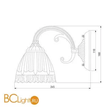 Бра Eurosvet Campina 60107/1 античная бронза - Фото 2