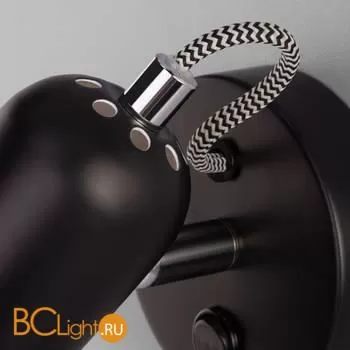 Настенный светильник Eurosvet Canotier 20083/1 черный / хром - Фото 2