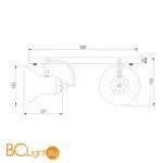 Бра Eurosvet Canotier 20083/2 черный / хром a045342 - Фото 1