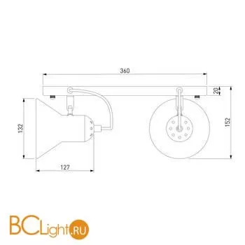 Настенный светильник Eurosvet Canotier 20083/2 белый / золото - Фото 2