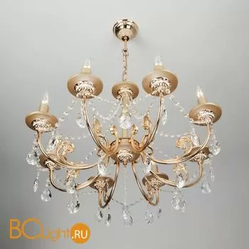 Люстра Eurosvet Cappella 10079/8 золото/прозрачный хрусталь Strotskis - Фото 1