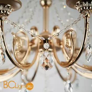 Люстра Eurosvet Cappella 10079/8 золото/прозрачный хрусталь Strotskis - Фото 3