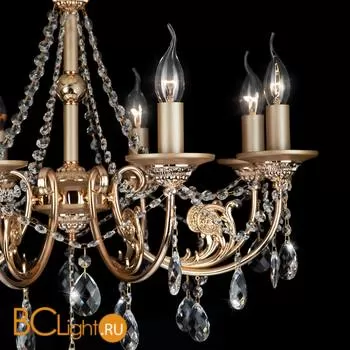 Люстра Eurosvet Cappella 10079/8 золото/прозрачный хрусталь Strotskis - Фото 5