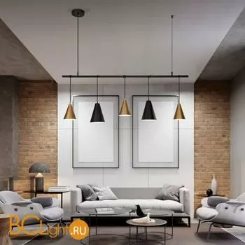 Подвесной светильник Eurosvet Castle 50088/5 черный / золото - Фото 0