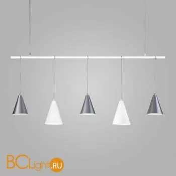 Подвесной светильник Eurosvet Castle 50088/5 белый/серебро a057473 - Фото 0