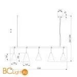 Подвесной светильник Eurosvet Castle 50088/5 белый/серебро a057473 - Фото 3