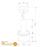 Подвесной светильник Eurosvet Charlie 50134/1 LED черный/золото 9W - Схема