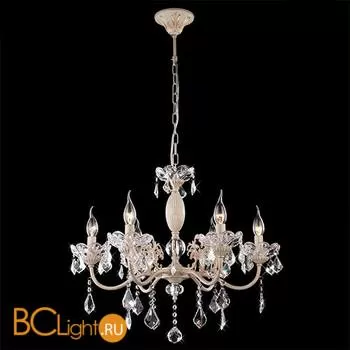 Люстра Eurosvet Chelina 10005/6 белый с золотом/прозрачный хрусталь Strotskis