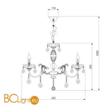 Люстра Eurosvet Chelina 10005/6 белый с золотом - Фото 4