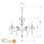 Люстра Eurosvet Chelina 10005/6 белый с золотом - Фото 4