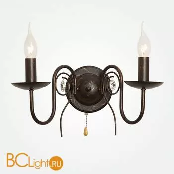 Бра Eurosvet Chester 60018/2 черный с золотом