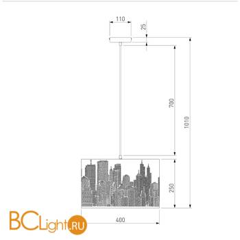 Подвесной светильник Eurosvet City 50066/3 белый - Схема