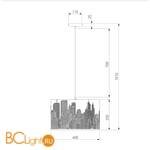 Подвесной светильник Eurosvet City 50066/3 белый - Схема