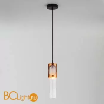 Подвесной светильник Eurosvet Clip 50087/1 черный / бронза - Фото 0
